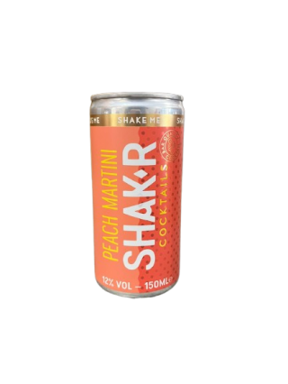 Shak'r Cocktails peach martini