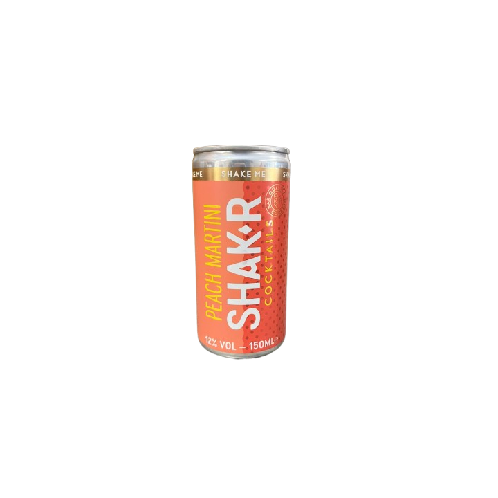 Shak'r Cocktails peach martini